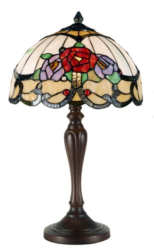Traditional tiffany table lamp - table,