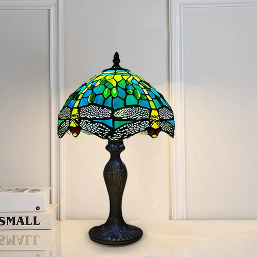 Tiffany style table lamp - table,