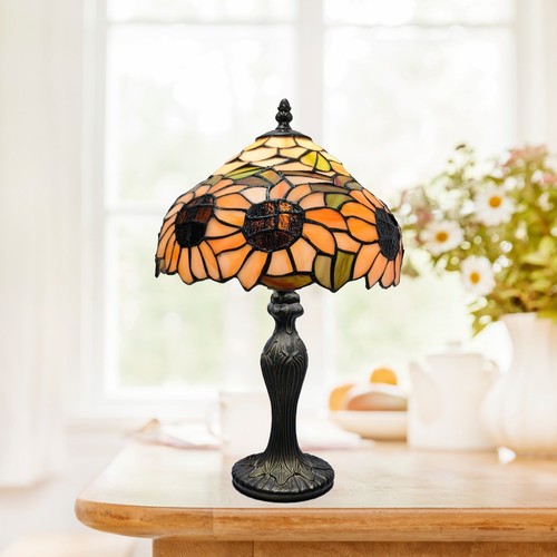 Tiffany style sunflower table - sunflower,